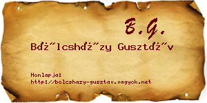 Bölcsházy Gusztáv névjegykártya